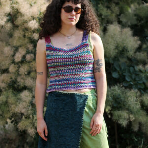 Velvet Moss Belt Skirt